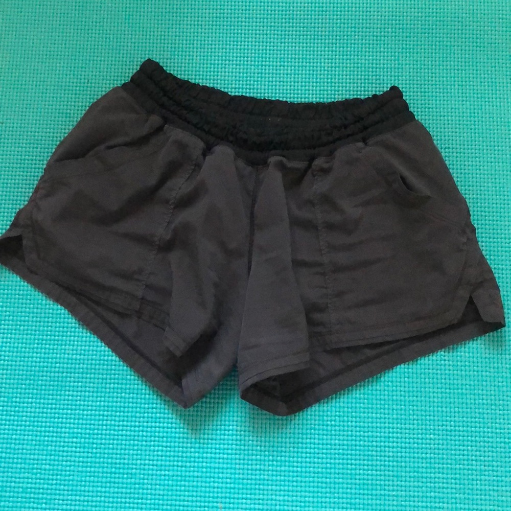 Lululemon Charcoal Gray running shorts